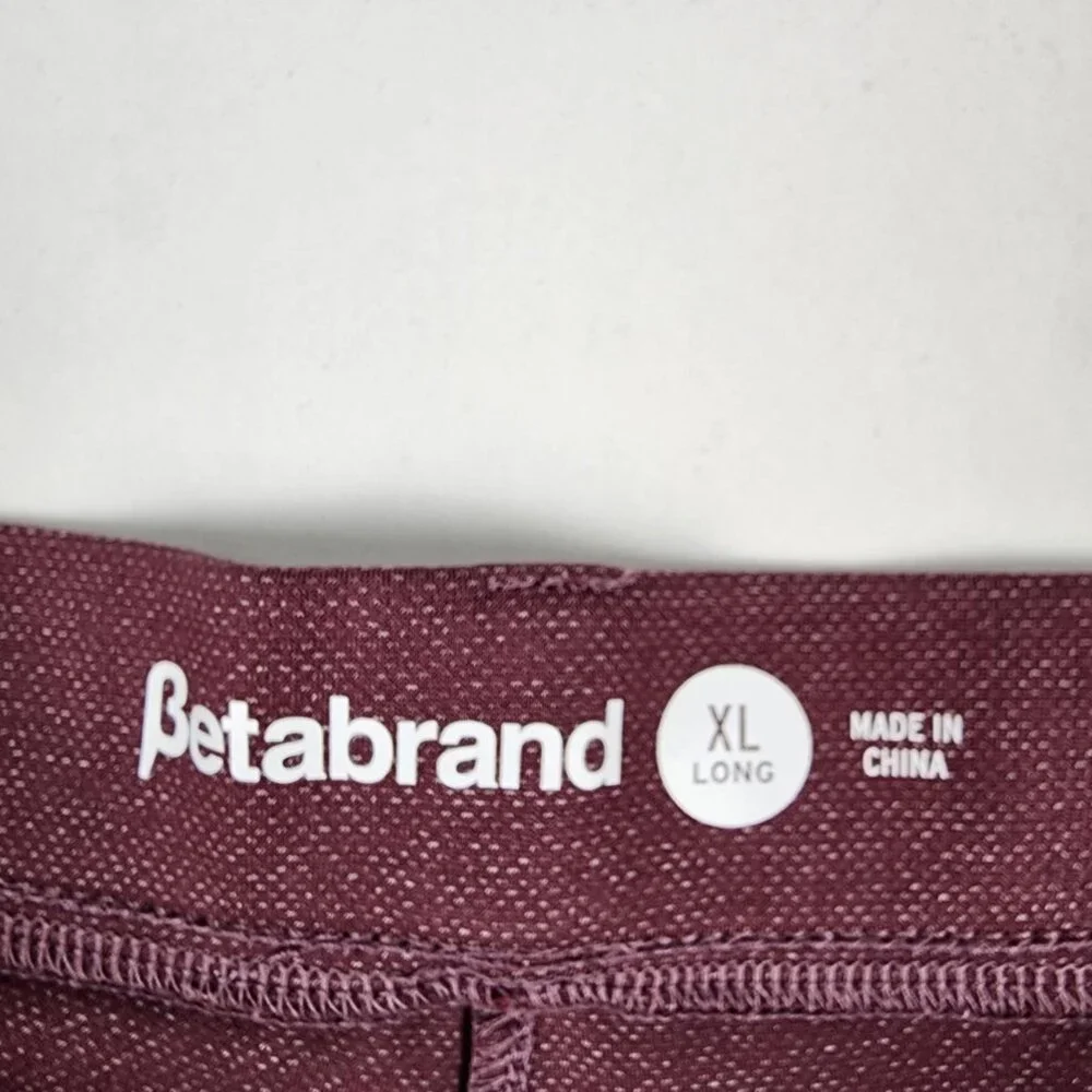 Betabrand Pants Womens XL-Long Dress Yoga Mauve Straight Leg W0076-STR (36x30) - Picture 4 of 9